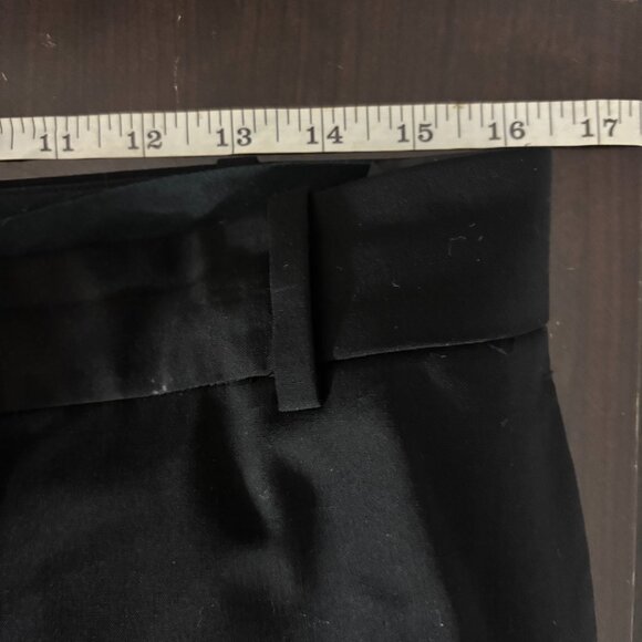 Theory Womens Black Stretch Mid Rise Straight Leg Flat Front Dress Pants Size 8 - Picture 9 of 11